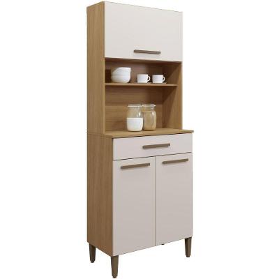 Paneleiro Itália 3 Portas 1 Gaveta Cinamomo Off White Arte Móveis