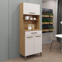 Paneleiro Itália 3 Portas 1 Gaveta Cinamomo Off White Arte Móveis - 2