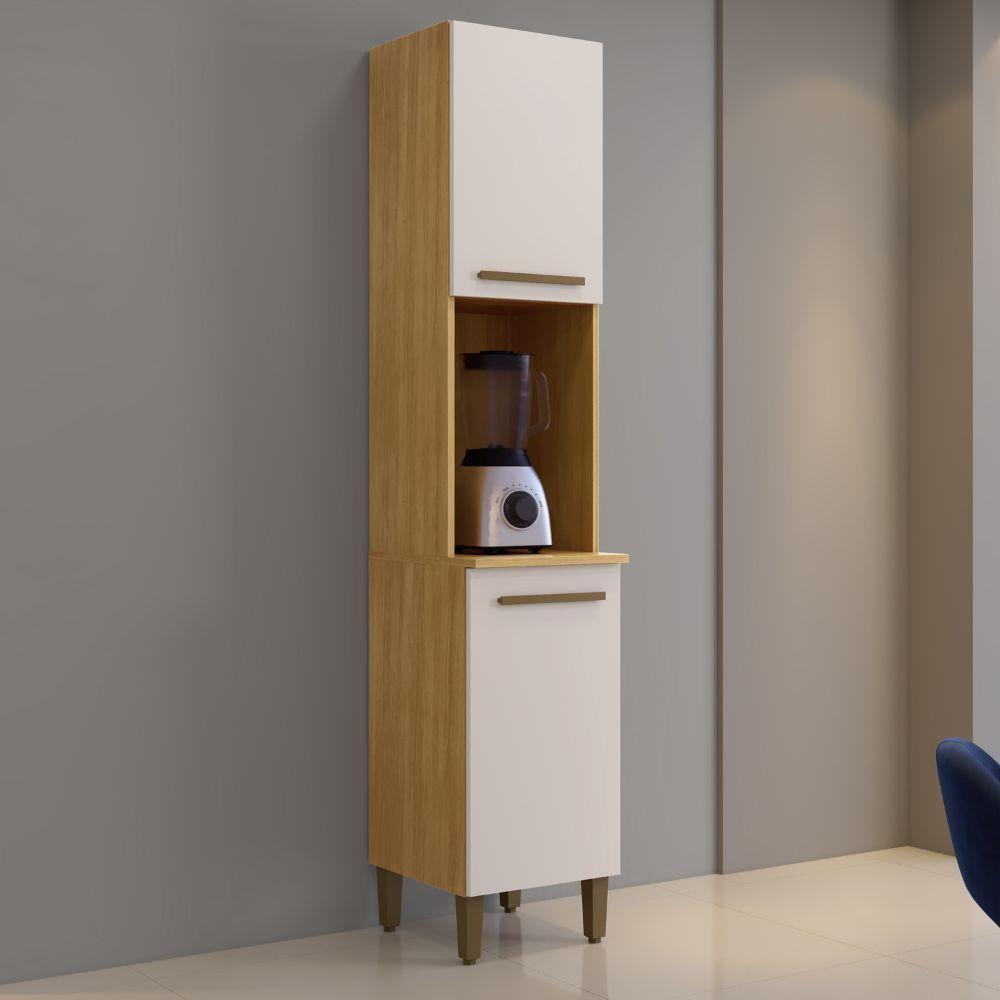 Paneleiro Platina 2 Portas Cinamomo Off White Arte Móveis - 2