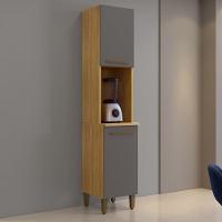 Paneleiro Platina 2 Portas Cinamomo Grafite Arte Móveis - 2