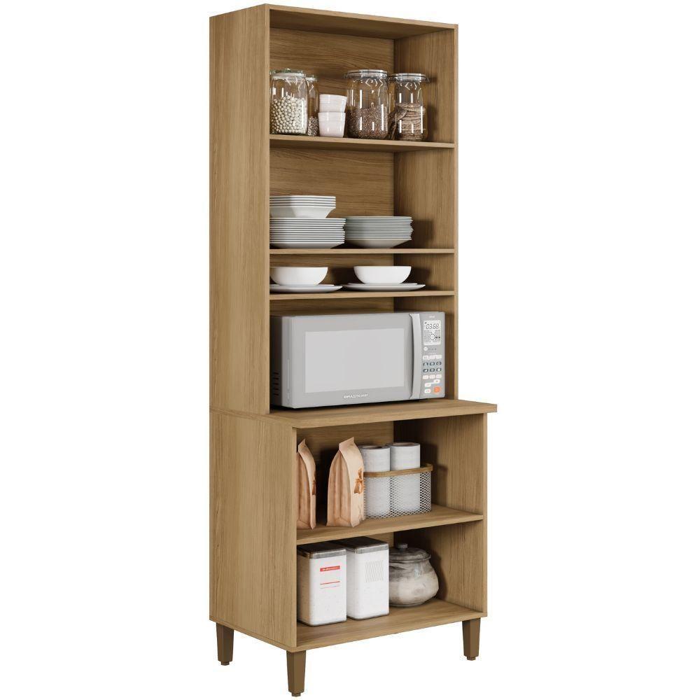 Paneleiro Premium 4 Portas Cinamomo Grafite Arte Móveis - 4