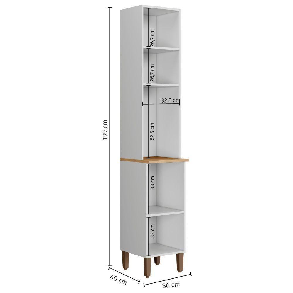 Paneleiro Platina 2 Portas Branco Arte Móveis - 3