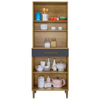 Paneleiro Itália 3 Portas 1 Gaveta Cinamomo Grafite Arte Móveis - 5