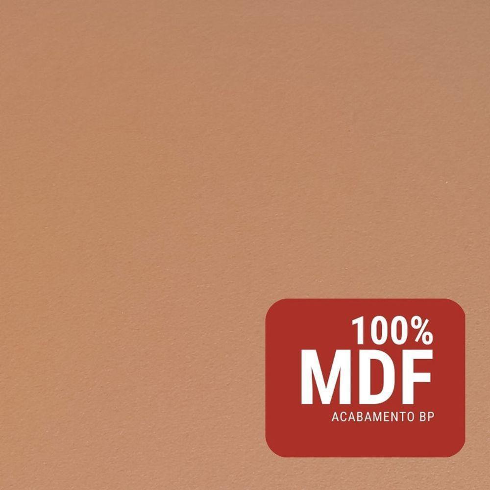 Gabinete Para Banheiro Com Cuba E Espelho Redondo 80cm Retro Mdf Rosa Milano - On Móveis - 3