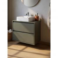 Gabinete Para Banheiro Com Cuba E Espelheira 60cm Mdf Verde Dubai - On Móveis - 8