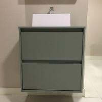 Gabinete Para Banheiro Com Cuba E Armario 60cm Mdf Verde Dubai - On Móveis - 2
