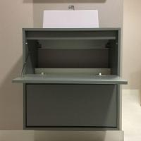 Gabinete Para Banheiro Com Cuba E Armario 60cm Mdf Verde Dubai - On Móveis - 3