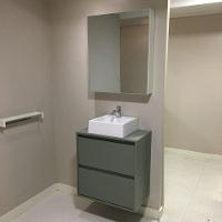 Gabinete Para Banheiro Com Cuba E Armario 60cm Mdf Verde Dubai - On Móveis - 8