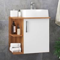 Gabinete Para Banheiro Com Cuba 50cm Mdf Freijo Moscou - On Móveis - 1