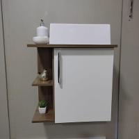 Gabinete Para Banheiro Com Cuba 50cm Mdf Freijo Moscou - On Móveis - 7