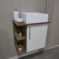 Gabinete Para Banheiro Com Cuba 50cm Mdf Freijo Moscou - On Móveis - 10