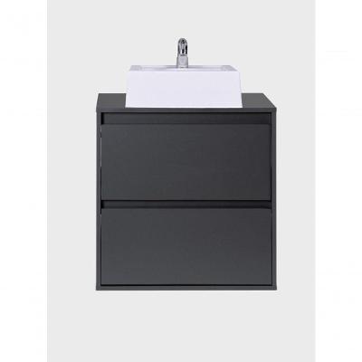 Gabinete Para Banheiro Com Cuba 60cm Mdf Grafite Dubai - On Móveis