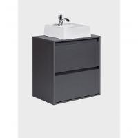 Gabinete Para Banheiro Com Cuba 60cm Mdf Grafite Dubai - On Móveis - 3