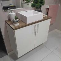 Gabinete Para Banheiro Com Cuba E Espelheira 80cm Mdf Freijo Paris - On Móveis - 3