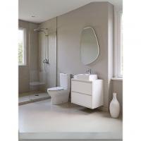 Gabinete Para Banheiro Com Cuba E Espelheira Organica 60cm Mdf Branco Dubai - On Móveis - 9