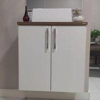 Gabinete Para Banheiro Com Cuba E Espelheira 60cm Mdf Freijo Paris - On Móveis - 9