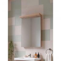 Gabinete Para Banheiro Com Tampo Cuba E Espelheira 60cm Retro Mdf Rosa Milano - On Móveis - 3