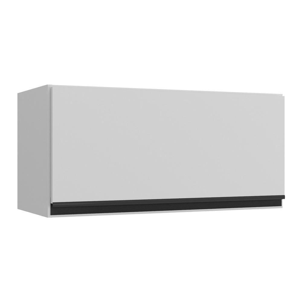 Armário Aéreo Cozinha 70 Cm 1 Porta Mp3681.964 Branco/preto - 1