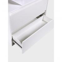 Gabinete Para Banheiro Com Cuba E Espelheira Organica 80cm Mdf Branco Dubai - On Móveis - 10