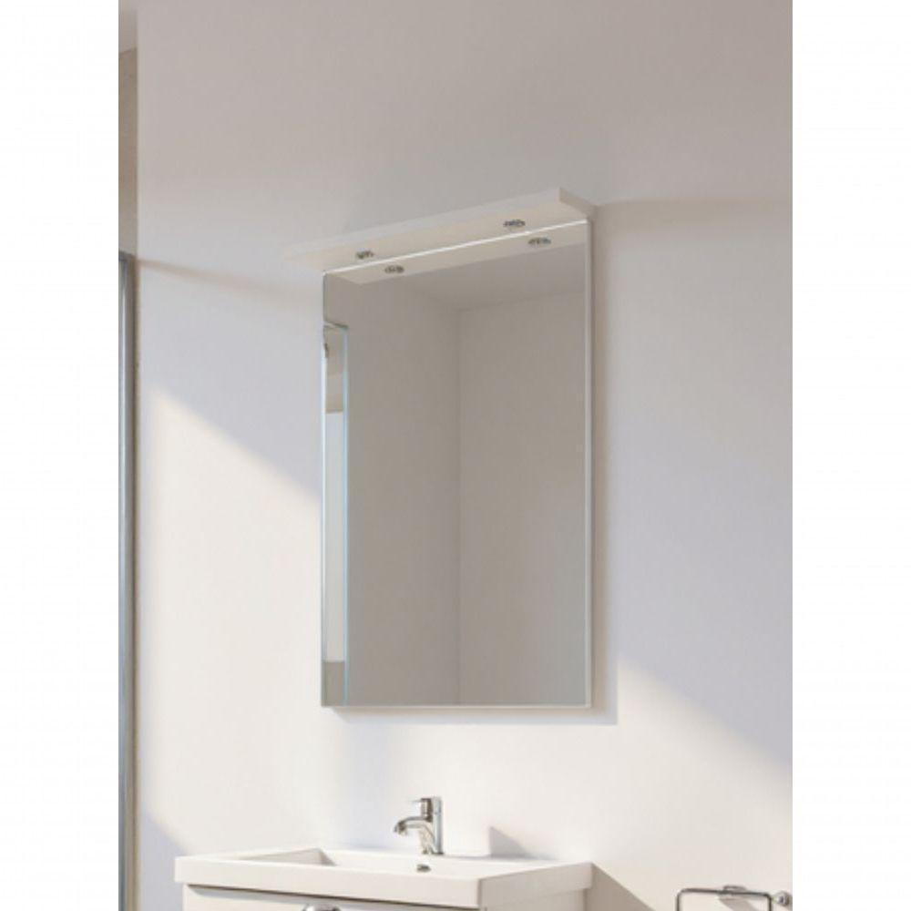 Gabinete Para Banheiro Com Tampo Cuba E Espelheira 60cm Retro Mdf Branco Milano - On Móveis - 10