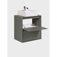 Gabinete Para Banheiro Com Cuba E Espelho Redondo 60cm Mdf Verde Dubai - On Móveis - 8