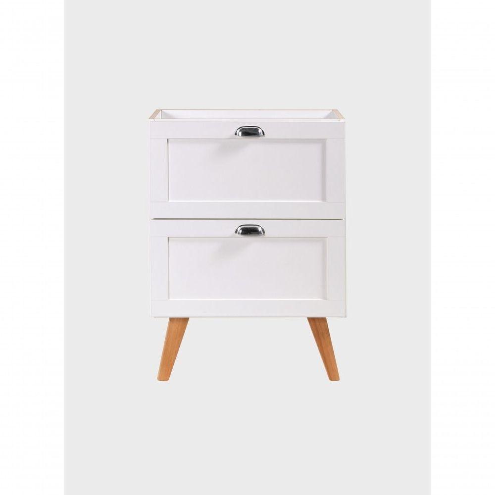 Gabinete Para Banheiro Com Tampo E Cuba 60cm Retro Mdf Branco Milano - On Móveis - 10
