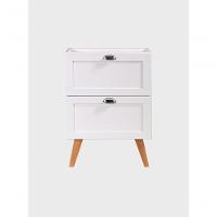 Gabinete Para Banheiro Com Tampo E Cuba 60cm Retro Mdf Branco Milano - On Móveis - 10