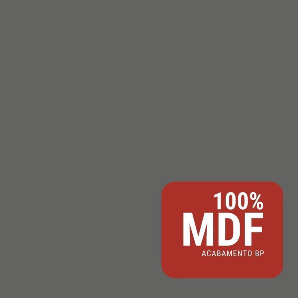 Gabinete Para Banheiro Com Tampo E Cuba 60cm Retro Mdf Grafite Milano - On Móveis - 6