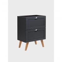 Gabinete Para Banheiro Com Tampo E Cuba 60cm Retro Mdf Grafite Milano - On Móveis - 10