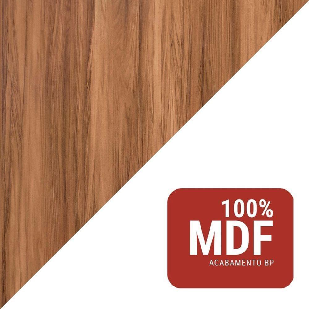 Gabinete Para Banheiro Com Cuba E Espelheira Organica 60cm Mdf Freijo Com Branco Dubai - On Móveis - 2