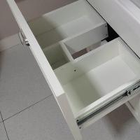 Gabinete Para Banheiro Com Tampo E Cuba 80cm Retro Mdf Branco Milano - On Móveis - 9