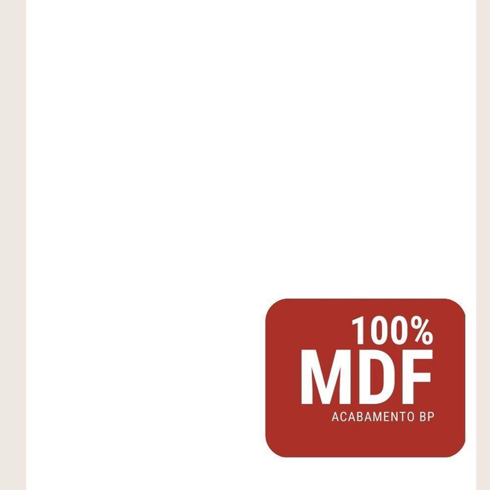 Gabinete Para Banheiro Com Cuba E Espelheira 80cm Retro Mdf Branco Milano - On Móveis - 9