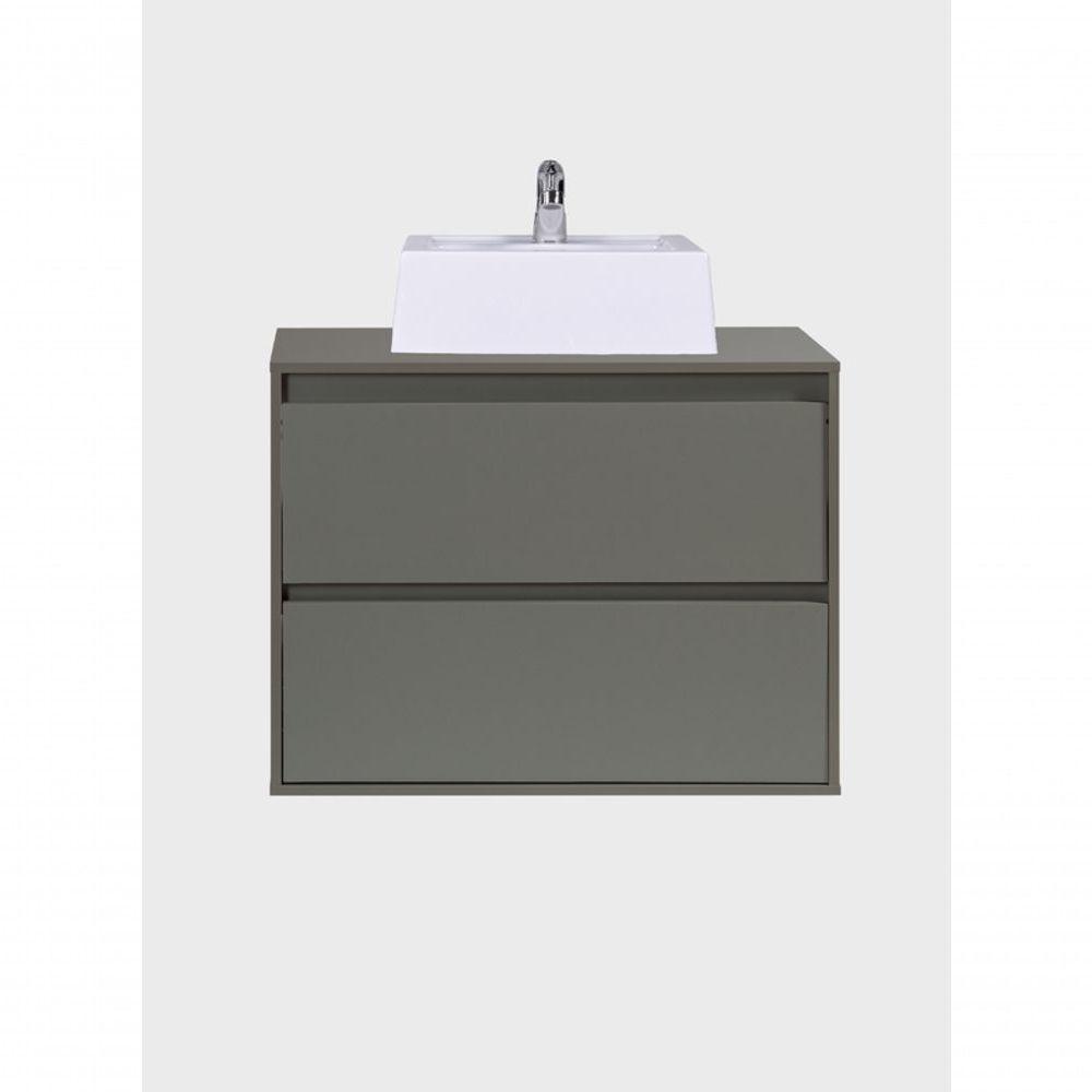 Gabinete Para Banheiro Com Cuba 80cm Mdf Verde Dubai - On Móveis - 2