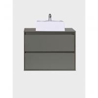 Gabinete Para Banheiro Com Cuba 80cm Mdf Verde Dubai - On Móveis