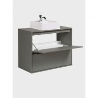 Gabinete Para Banheiro Com Cuba 80cm Mdf Verde Dubai - On Móveis - 6