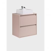 Gabinete Para Banheiro Com Cuba 60cm Mdf Rosa Dubai - On Móveis - 8