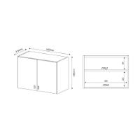 Armário Aéreo Multiuso 63 Cm Com 2 Portas Cr30002 Branco - 4