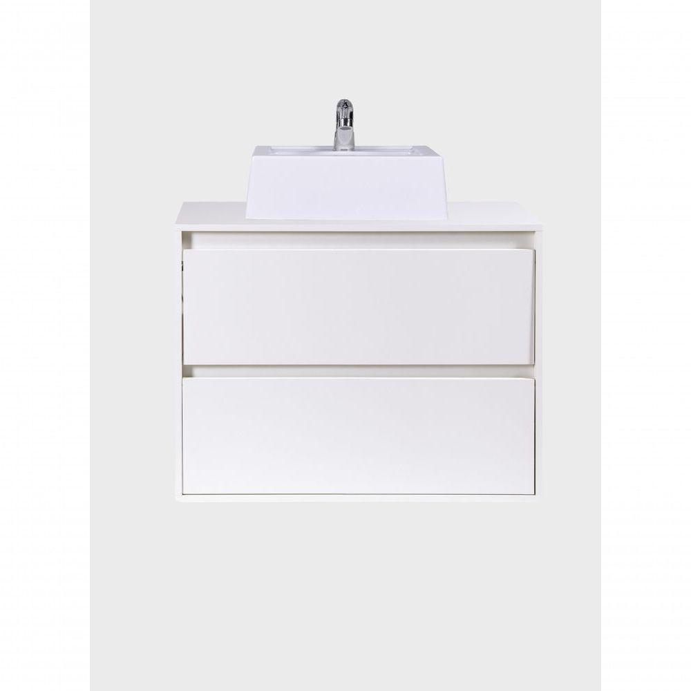 Gabinete Para Banheiro Com Cuba 80cm Mdf Branco Dubai - On Móveis - 5