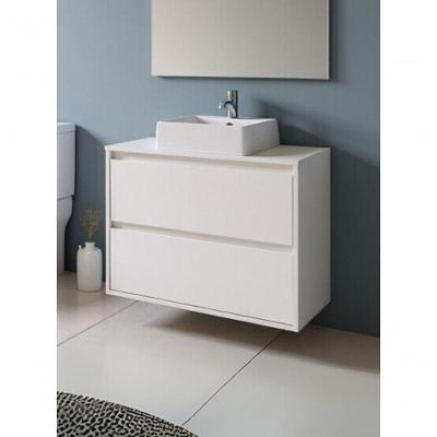 Gabinete Para Banheiro Com Cuba 80cm Mdf Branco Dubai - On Móveis