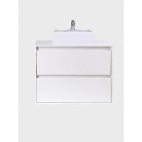 Gabinete Para Banheiro Com Cuba 80cm Mdf Branco Dubai - On Móveis - 2