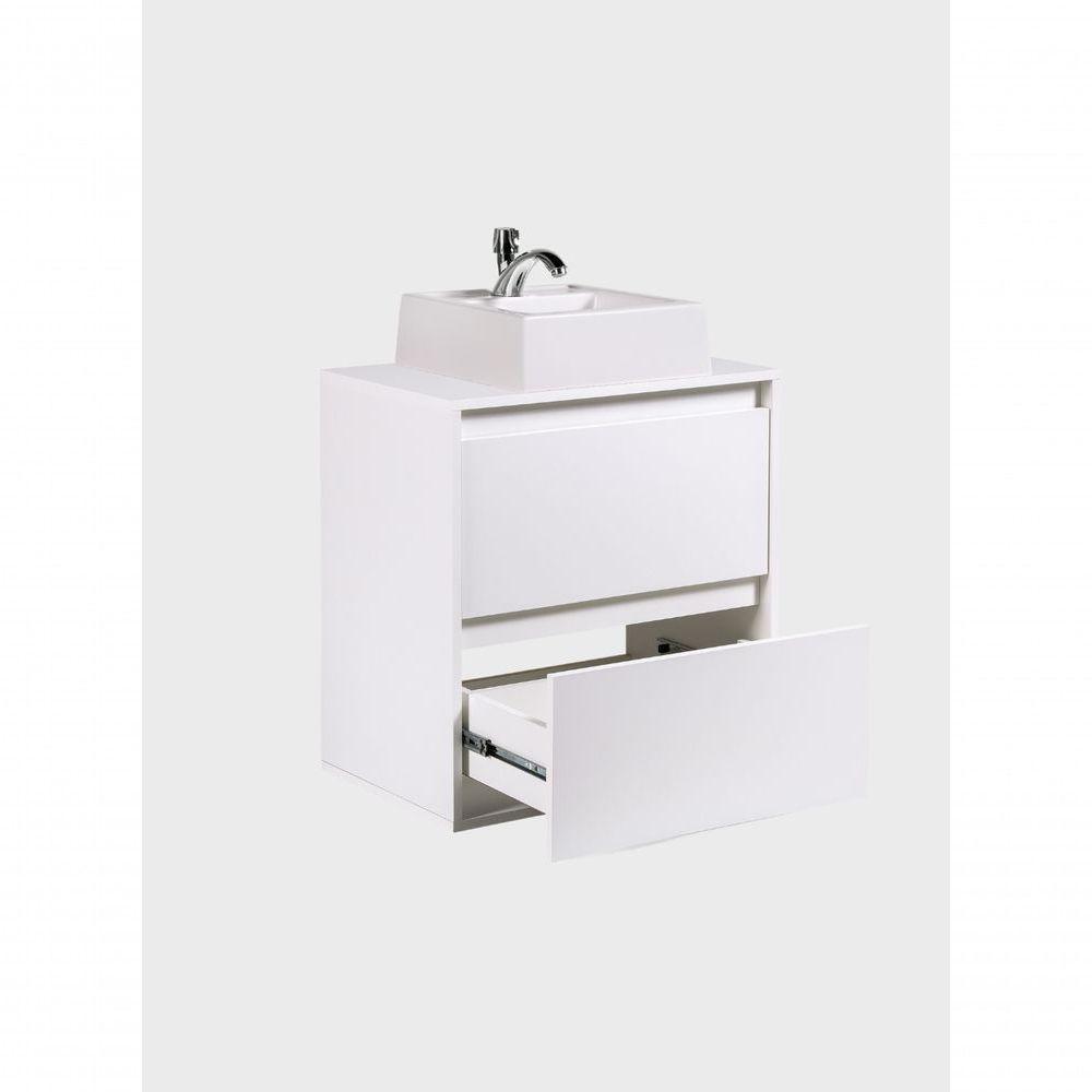Gabinete Para Banheiro Com Cuba 60cm Mdf Branco Dubai - On Móveis - 10