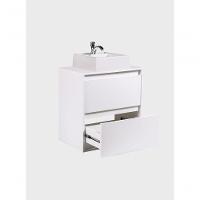 Gabinete Para Banheiro Com Cuba 60cm Mdf Branco Dubai - On Móveis - 10
