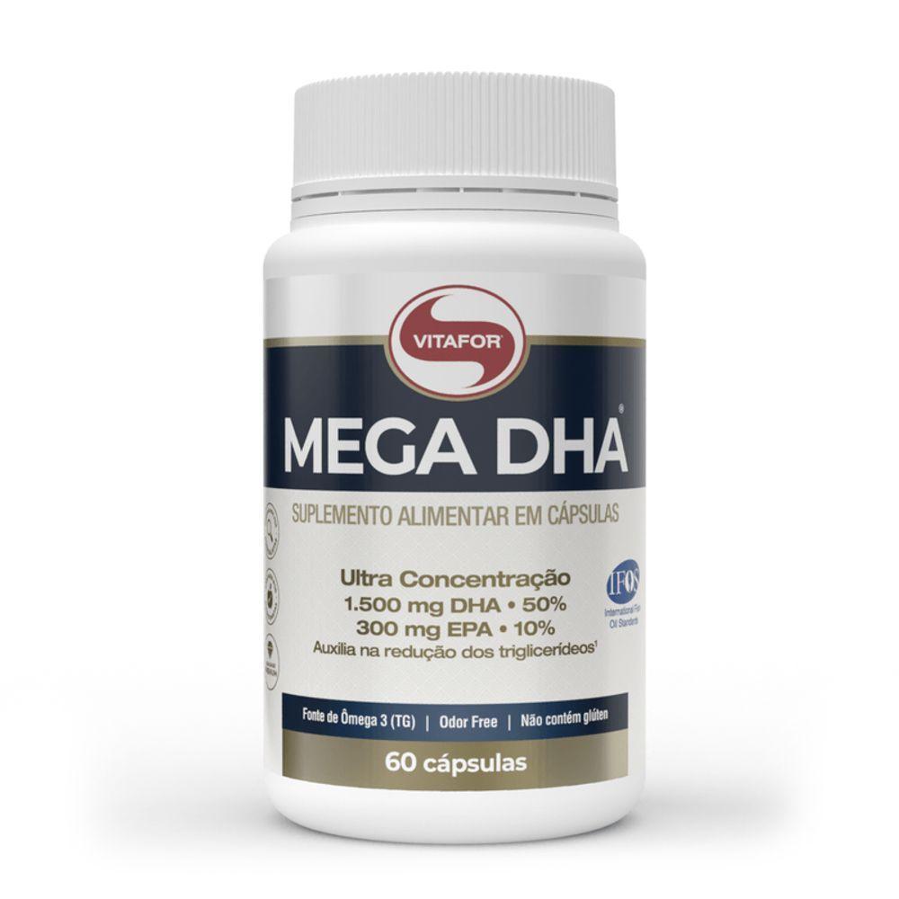 Mega Dha Vitafor 1000mg - 60 Cápsulas Suplemento De Ômega-3 Premium - 1