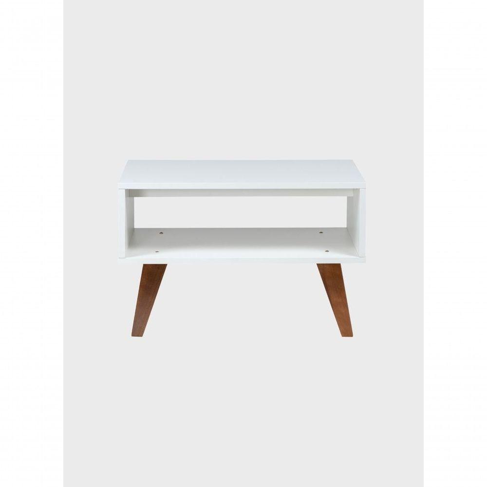 Mesa De Centro Retro 60cm Mdf Branco - On Móveis - 1
