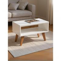Mesa De Centro Retro 60cm Mdf Branco - On Móveis - 1