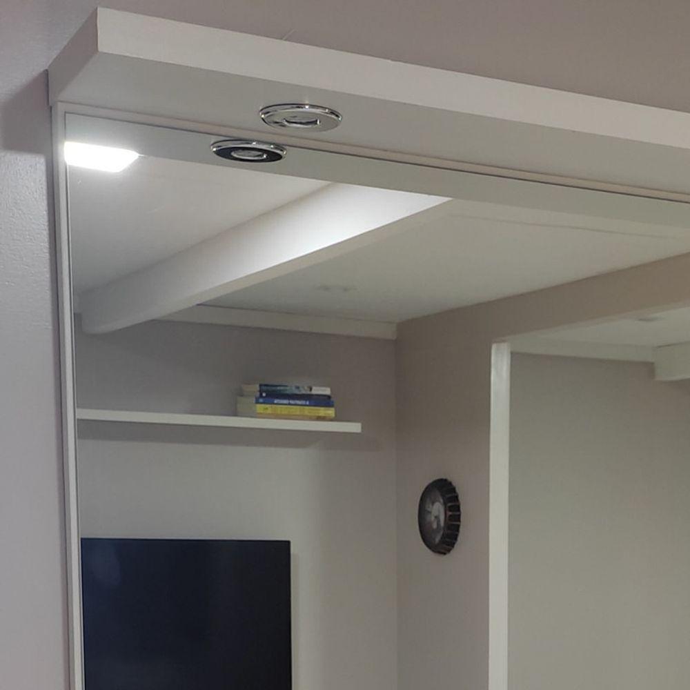 Espelho Para Banheiro Com Led 80cm Mdf Grafite - On Móveis - 8