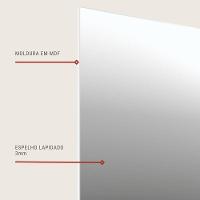 Espelho Para Banheiro 80cm Mdf Branco Dubai - On Móveis - 5