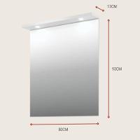 Espelho Para Banheiro Com Led 80cm Mdf Verde - On Móveis - 3