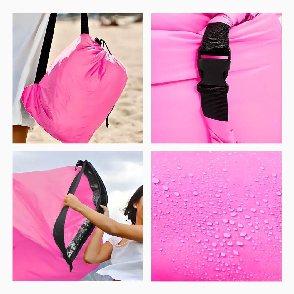 Sofá Inflável De Ar Portátil Puff Impermeável Praia Camping - 6