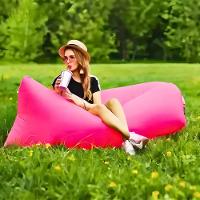 Sofá Inflável De Ar Portátil Puff Impermeável Praia Camping